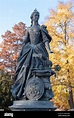 Germany, Saxony-Anhalt, Zerbst, bronze statue, Friederike Auguste ...