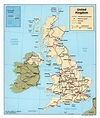 Large Detailed Physical Map Of United Kingdom With All Roads Cities ...