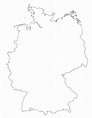 Esquema del mapa de Alemania - Mapa en blanco de Alemania (Europa ...