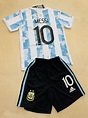 Messi 10 Argentina youth home soccer jersey set for kids | Etsy