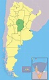 Mapa da província de Cordoba - Argentina - MapasBlog