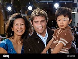 Director John Gatins, with wife Ling Gatins and son Finn, arrives for ...