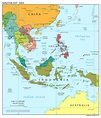 Map Of Southeast Asia With Capitals | Cities And Towns Map