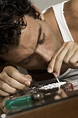 Close-up of a man inhaling cocaine with a glass straw | Clearbrook ...