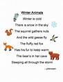 Winter Animals Lesson Plan - Play Learn Love | Kids poems, Winter poems ...