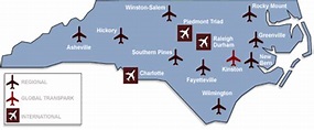 Map Of North Carolina Airports - World Map
