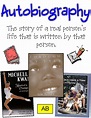 Autobiography must read 1 to my 1st graders! Great writing idea too ...