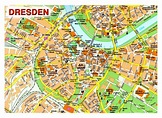 Gran mapa detallado de la parte central de la ciudad de Dresde | Dresde | Alemania | Europa ...