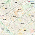 Milton Keynes Vector Street Map