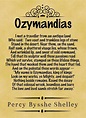 Poem Review : ‘Ozymandias’ by Percy Bysshe Shelley - “A Poet Is a ...