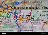 Dalton Georgia USA Shown on a Geography map or road map Stock Photo - Alamy