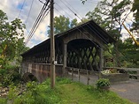 Schoharie Covered Bridge in Schoharie, New York. Spanning Fox Creek ...