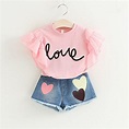 Toddler 2PC Love Set | Moda infantil para meninas, Moda para criança ...