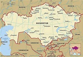 Map of Kazakhstan and geographical facts, Where Kazakhstan on the world ...
