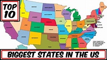 Top 10 Biggest States In The United States - YouTube