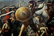 Jacques-Louis David, El rapto de las Sabinas (1799). París, Museo del ...