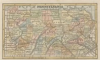 vintage maps of pennsylvania | 1850's Pennsylvania Maps | Map, Vintage ...