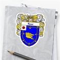"Rose Coat of Arms / Rose Family Crest" Stickers by William Martin ...