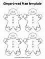 Gingerbread Man Template Free Printable - Printable Word Searches