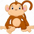 Lindo bebé mono dibujos animados vector, gráfico vectorial © irwanjos2 ...