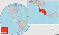 Costa Rica Location On World Map – Map Vector