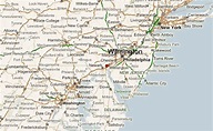 Editable map Wilmington Delaware