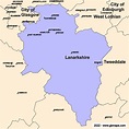 Lanarkshire County Boundaries Map