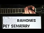 Pet Sematary Guitar Tab & Guitar Chords with Guitar Lesson by The ...
