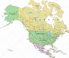 Mappa politica del Nord America - Grafica Vettoriale © delpieroo ...