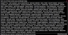 BabyNames.com features list of black lives lost on homepage: "Each of ...