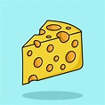 Vector de ilustración de icono de dibujos animados de queso | Vector ...