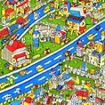 Busytown, by Michael Kidron, intricate, detailed | Stable Diffusion ...