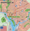 Map of Washington, DC (Capital in United States) | Welt-Atlas.de