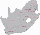 Mapa de regiones y provincias de Sudáfrica - OrangeSmile.com