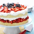 Layered Strawberry Cream Cake Recipe | Taste of Home