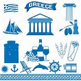 Greece traditional greek symbols — Stock Vector © roxanabalint #41580429