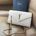 White ysl | Fashion handbags, Women handbags, Bags designer