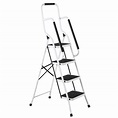Folding Anti-Slip Safety Step Ladder with Handrail Grips for Home or ...