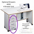 Sylvia Design Sewing Unit with 4 Drawers #260 – She Sewing Tables