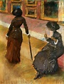 Mary Cassatt at the Louvre - Edgar Degas - WikiArt.org - encyclopedia ...