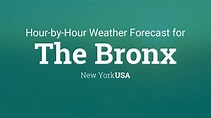 Hourly forecast for The Bronx, New York, USA