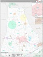 Cleveland County, NC Wall Map Premium Style by MarketMAPS - MapSales