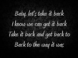 Take It Back - Toni Braxton ft. Babyface (Lyrics) HD Audio - YouTube