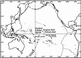 Locations of Kingman Reef, Palmyra Atoll, Jarvis Island, Howland ...
