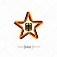 Estrella con bandera de Alemania Vector de Stock de ©thebackground 63405703