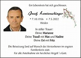 Traueranzeige Josef Lautenschlager, Weiden | OberpfalzECHO