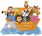 Vinilo para niños arca de Noé dibujada - TenVinilo
