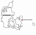 Mapa de Dinamarca para colorear ~ 4 Dibujo
