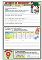 Adverbs of frequency: English ESL worksheets pdf & doc