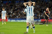 Real Sociedad's Spanish midfielder Benat Turrientes reacts during the ...